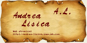 Andrea Lisica vizit kartica